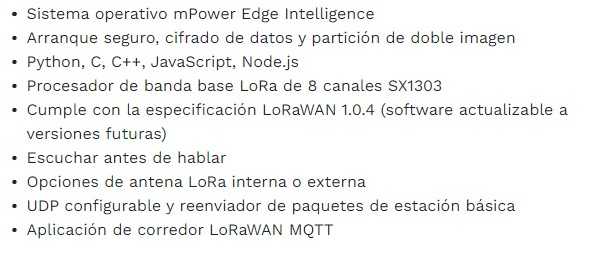 lorawan gateway iot features